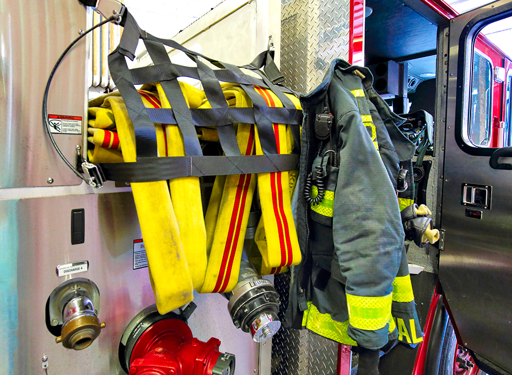 First Responders - fire truck ready to respond to emergency