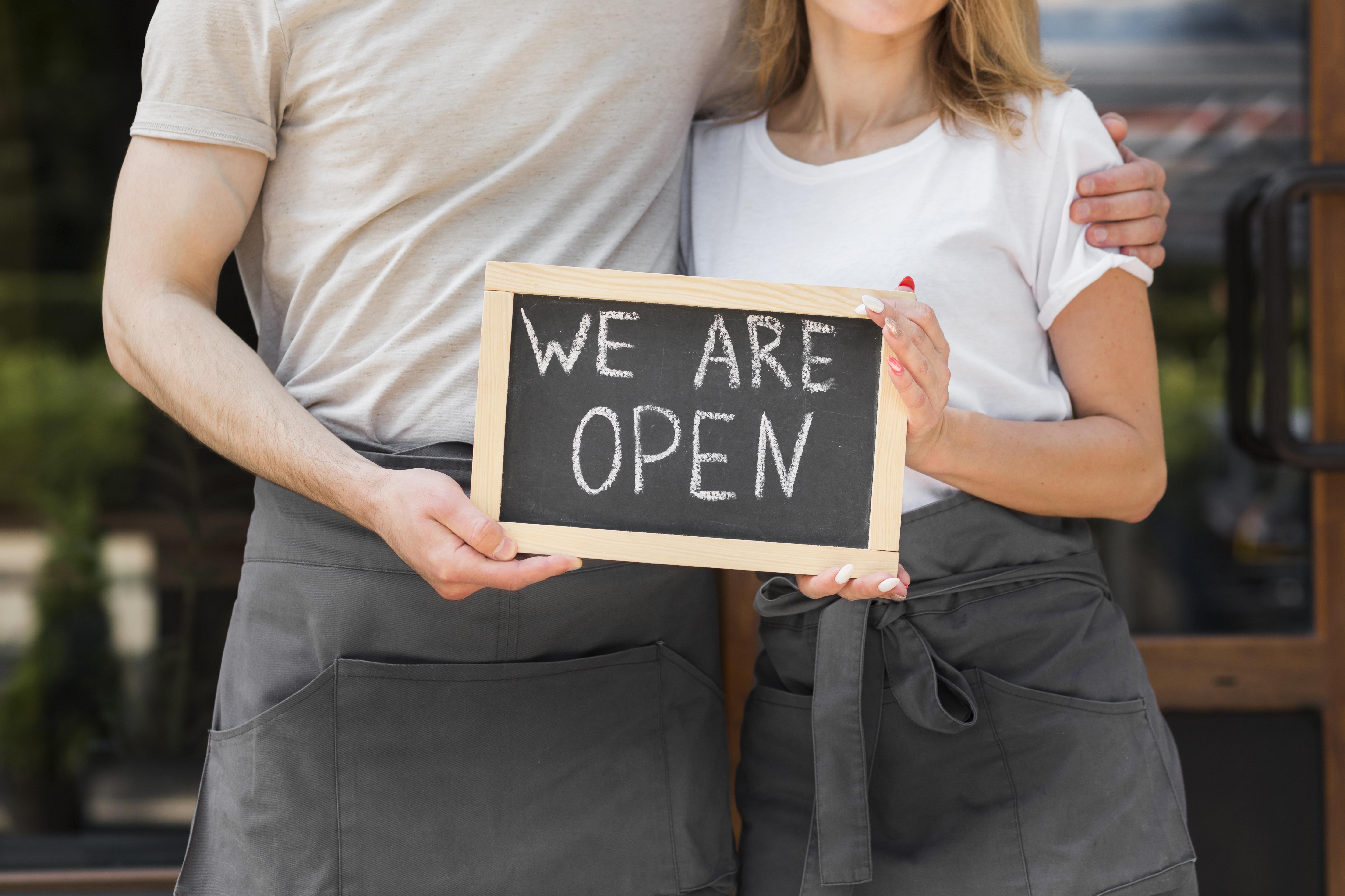 Small Business We Are Open Sign
